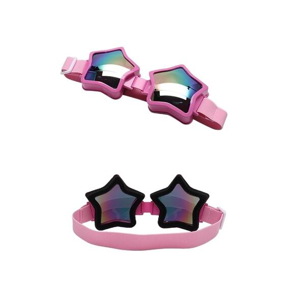 Pink Oversized Five Pointed Star Shaped Sunglasses - Picture 2 of 4